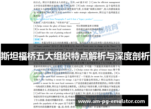 斯坦福桥五大组织特点解析与深度剖析